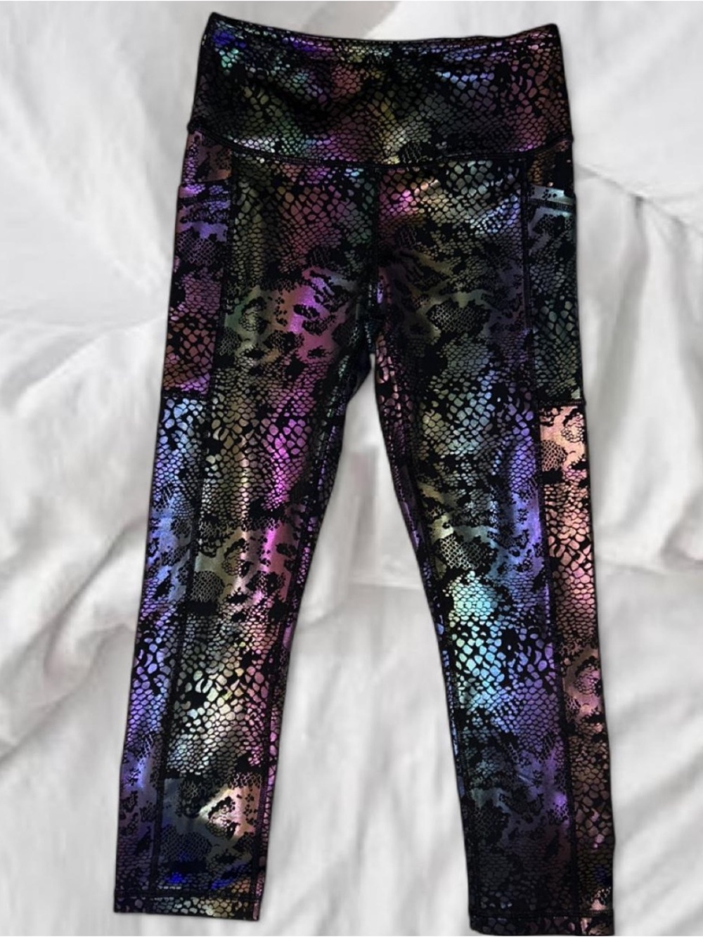 Constantly Varied Gear Girls' Holographic Snake Print Leggings - Multi